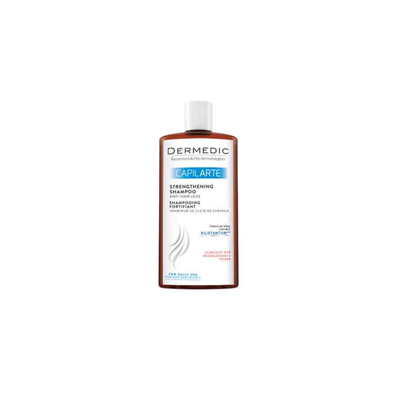 Dermedic Capilarte Shampooing Fortifiant Antichute 300 ml flacon transparent avec bouchon vis