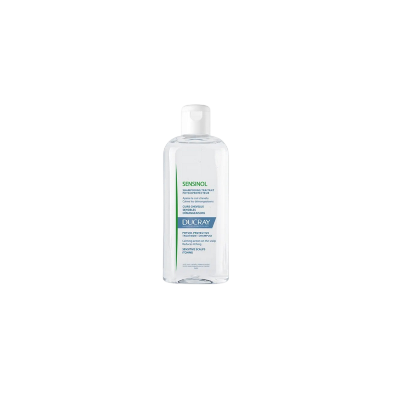 Ducray Sensinol Shampooing Physioprotecteur 200ml flacon transparent avec bouchon clips