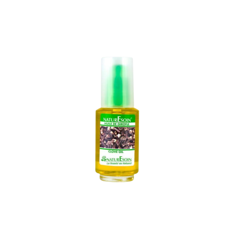 Naturesoin Huile de Girofle 50ml flacon transparent avec bouchon facile