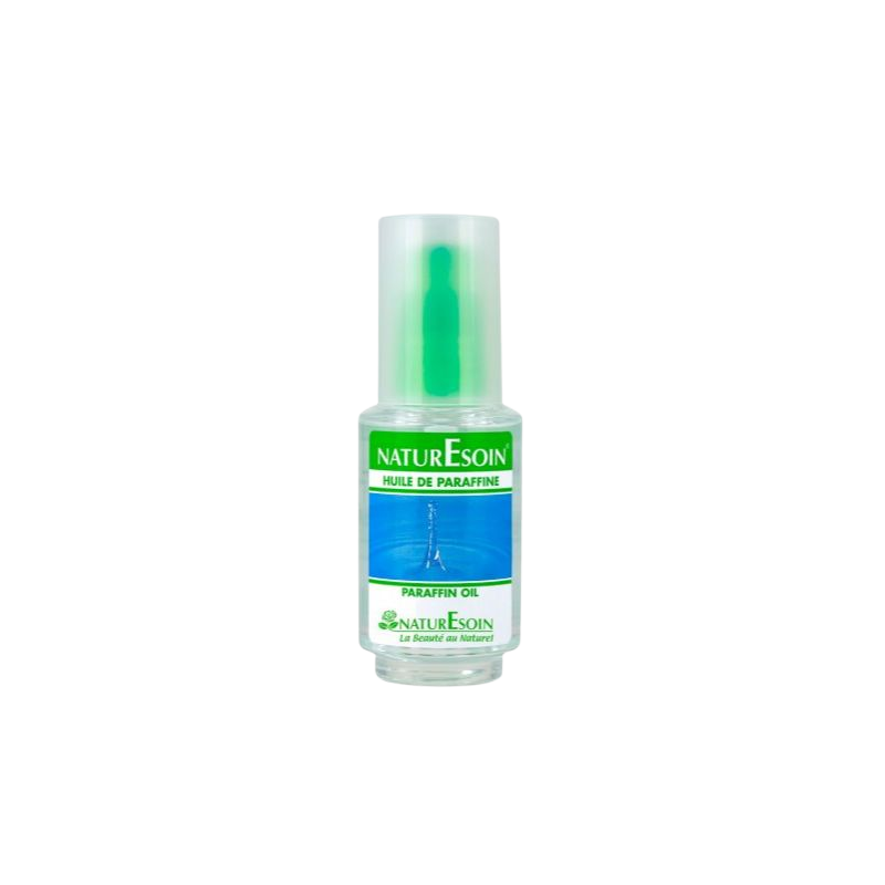 Naturesoin Huile de Paraffine 50ml flacon transparent avec bouchon facile