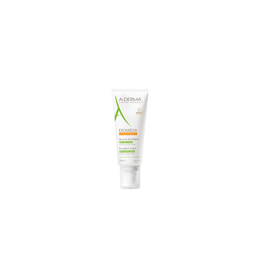 A-Derma Exomega Control Baume Émollient Anti-grattage Cosmétique Stérile 200ml tube souple blanc avec bouchon clips