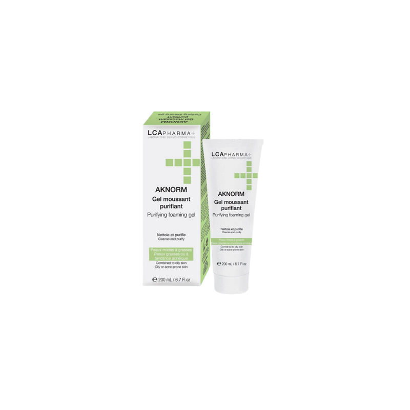 LCA Pharma Aknorm Gel Moussant Purifiant 200ml flacon souple avec bouchon à vis
