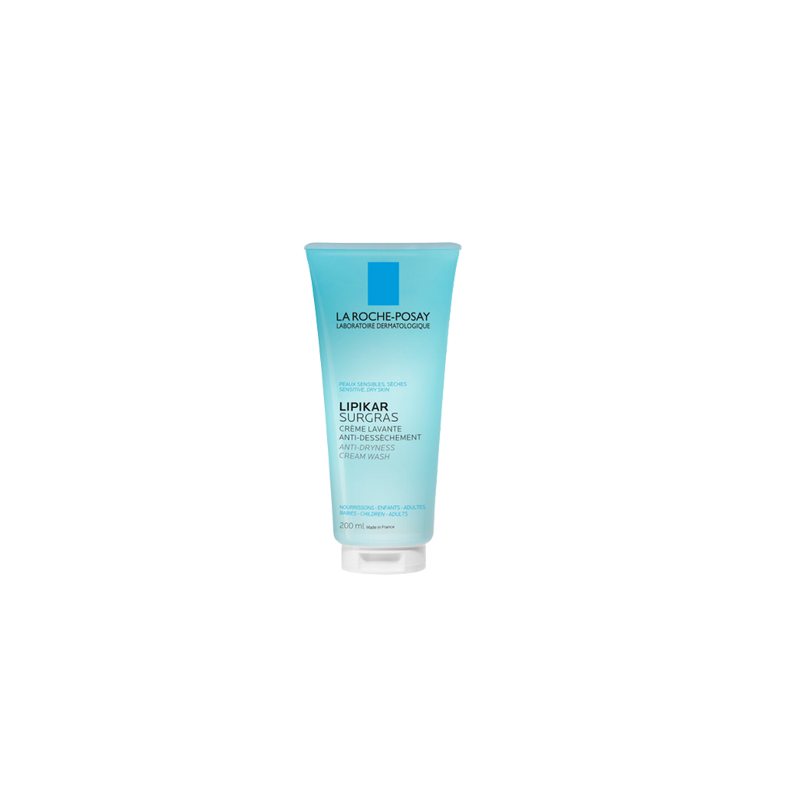 La Roche-Posay Lipikar Surgras tube transparent avec bouchon clips
