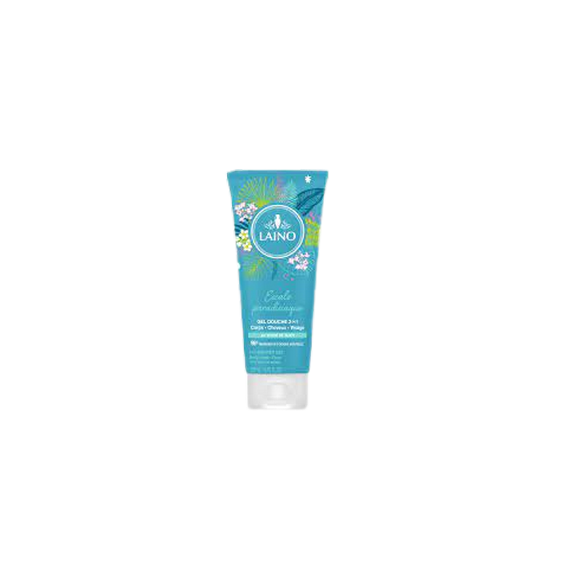 Laino Shampooing Douche 3 En 1 Monoï 200ml tube souple avec bouchon clips