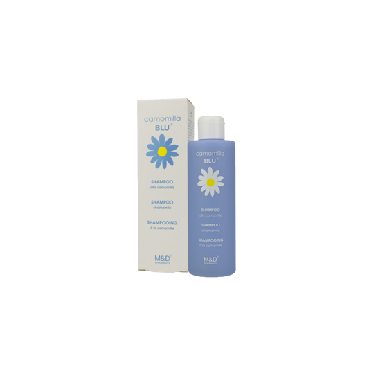 M&D Camomilla Blu Shampooing à la Camomille 200ml flacon bleu avec bouchon facile