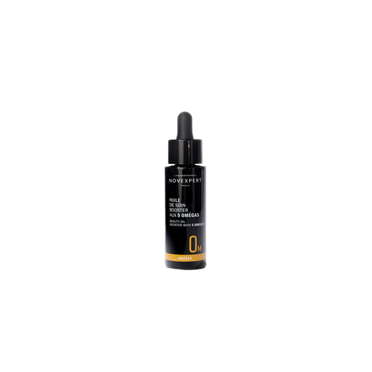 Novexpert Huile de soin Booster aux 5 Omégas 30ml tube noir avec bouchon doseur
